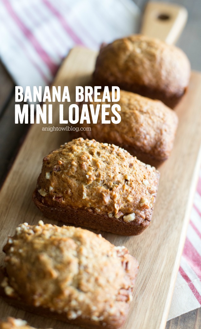 Banana Bread Mini Loaves - A Night Owl Blog