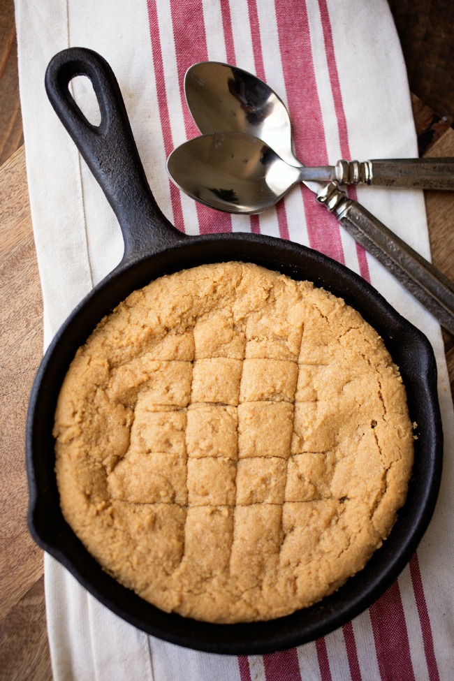 Peanut Butter Mini Skillet Cookie For Two - Homemade In The Kitchen