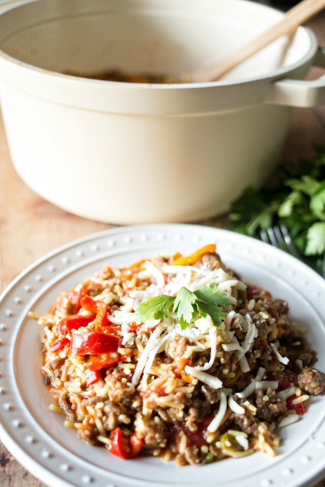 One Pot Italian Sausage and Peppers - A Night Owl Blog