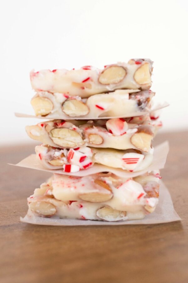 Candy Cane Almond Bark - A Night Owl Blog