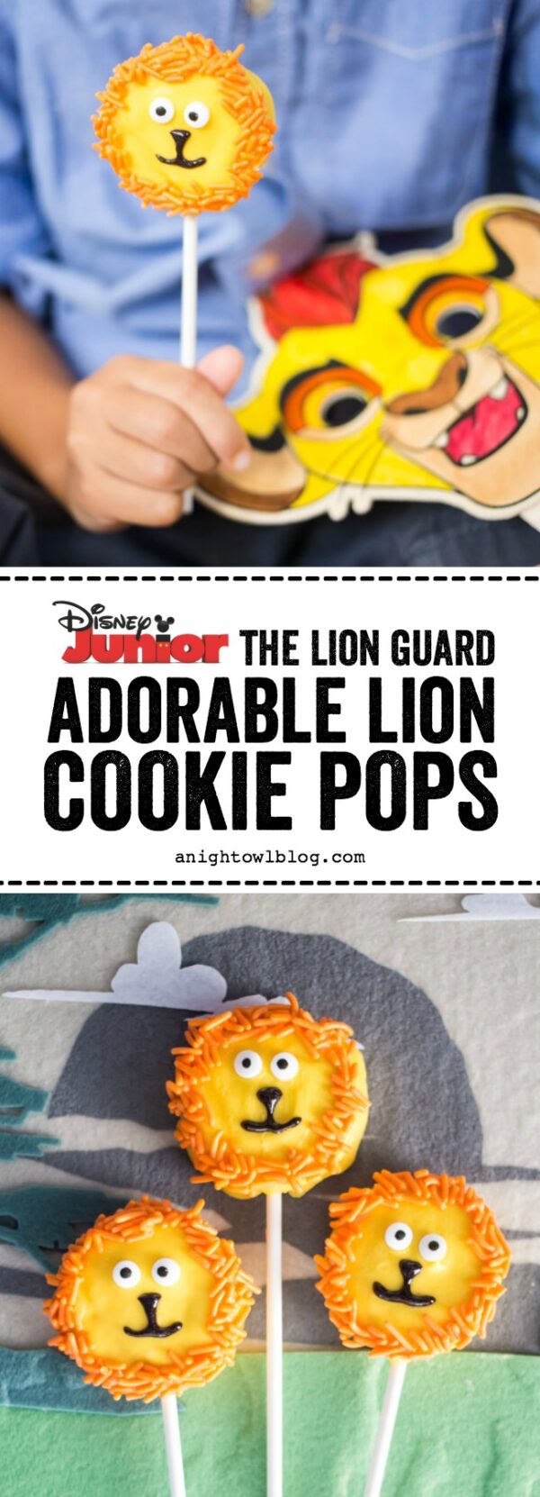 The Lion Guard Lion Cookie Pops - A Night Owl Blog