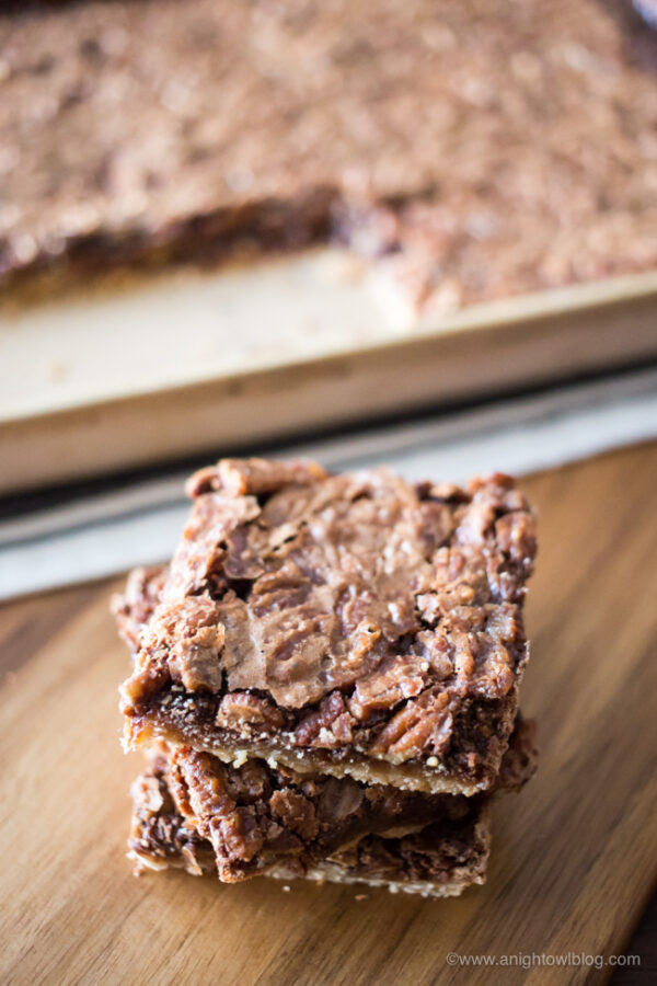 Maple Chocolate Pecan Pie Bars A Night Owl Blog