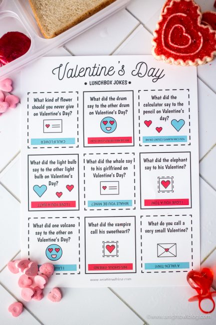 Valentine’s Day Lunch Box Jokes - A Night Owl Blog