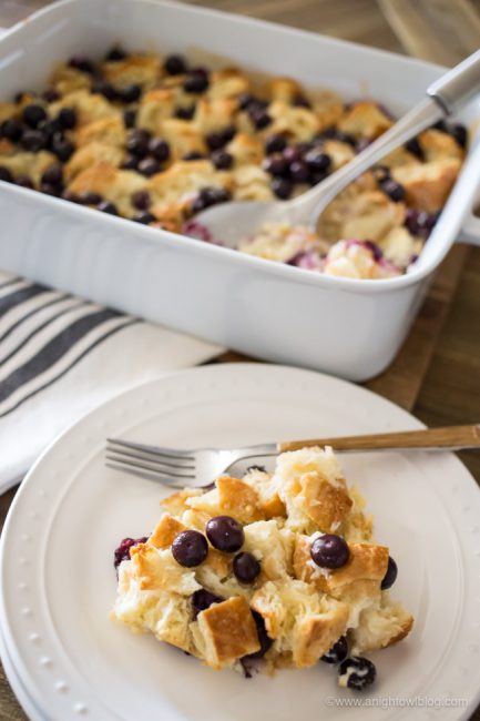 Easy Blueberry Danish Breakfast Casserole - A Night Owl Blog