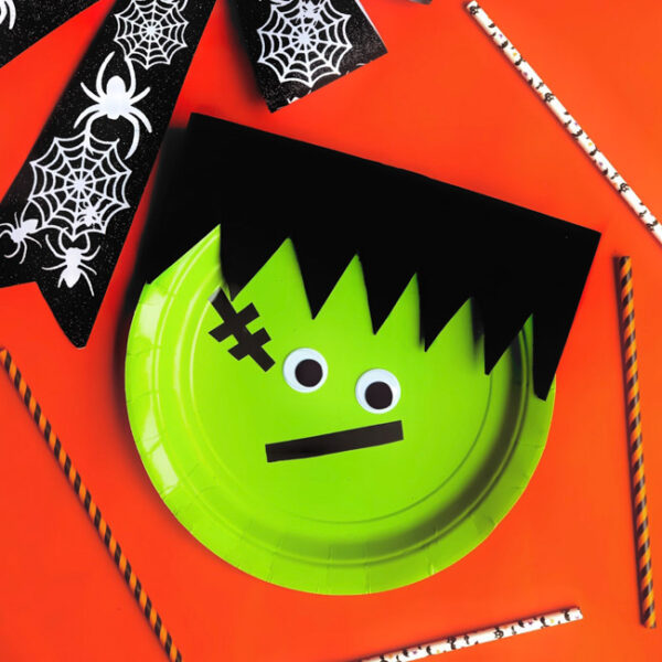 Frankenstein Paper Plate Craft - A Night Owl Blog