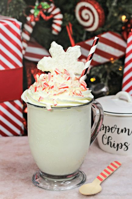 Candy Cane Hot Chocolate - A Night Owl Blog