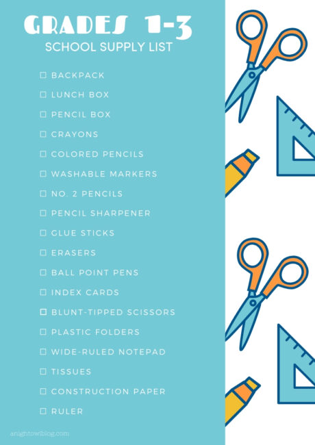 Online Back to School Supplies List - A Night Owl Blog